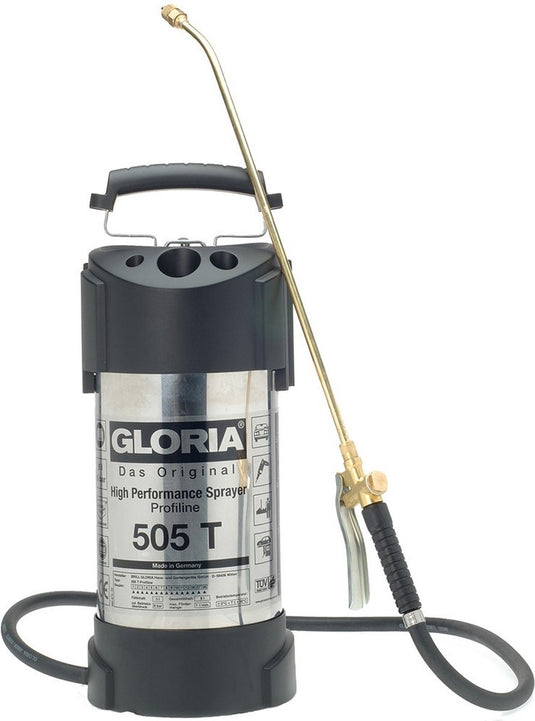 Gloria hogedrukspuit 505t-pro 5l rvs ob