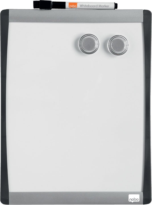 Nobo magnetisch whiteboard - 21,5 x 28 cm - inclusief marker, magneten en foamtape - wit