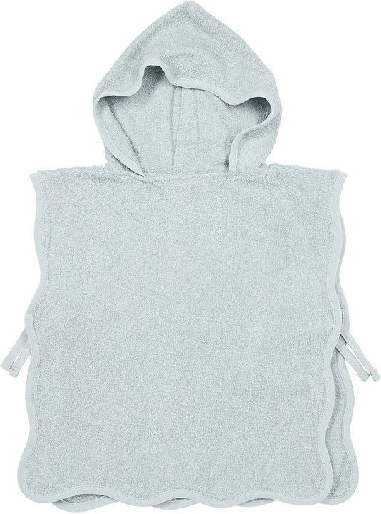 Meyco baby wavy badponcho - badstof - grey blue - 1-3 jaar