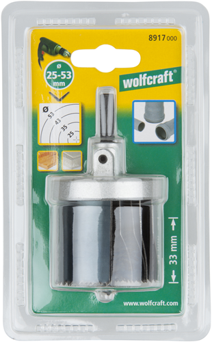 Wolfcraft standard-gatzaag set | ø25, 35, 43, 53mm | 1 set - 8917000