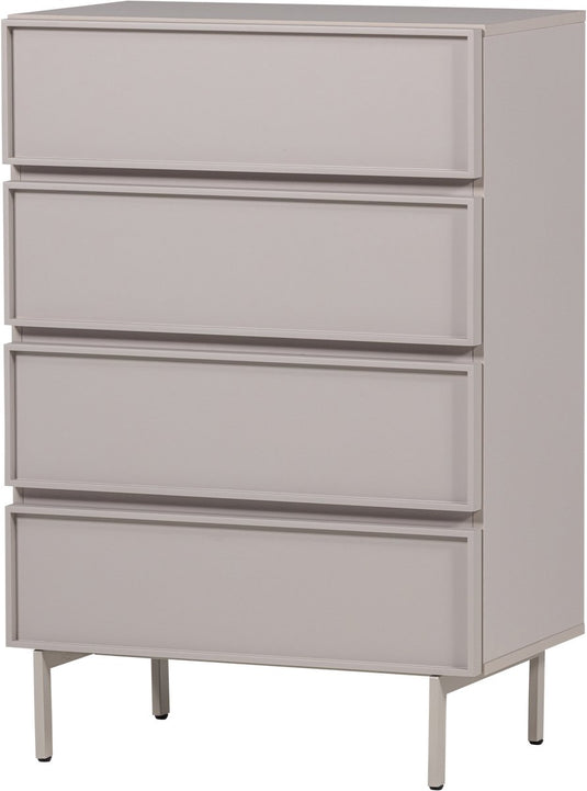 Woood tours ladekast 4 lades - melamine mdf - zand - 102x70x42