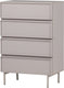 Woood tours ladekast 4 lades - melamine mdf - zand - 102x70x42