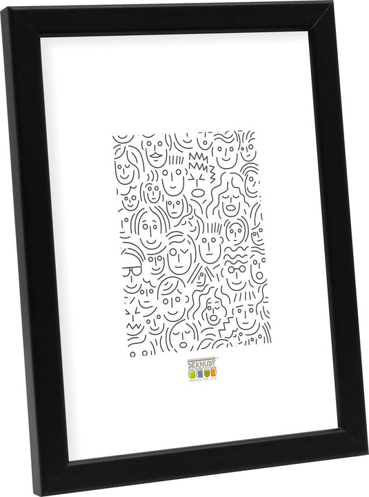 Deknudt frames fotolijst s41jl2 - zwart - hout - foto a4 : 21x29,7 cm