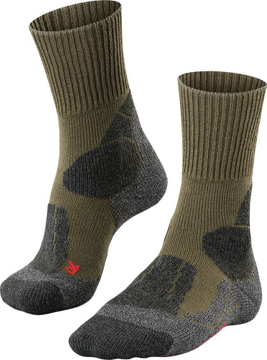 Falke tk1 anti-blaar dik wol functioneel materiaal wandelsokken heren groen - maat 42-43