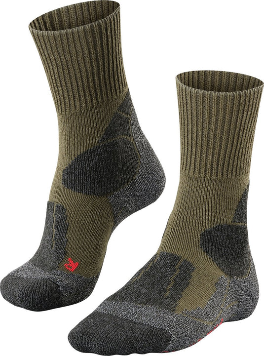 Falke tk1 anti-blaar dik wol functioneel materiaal wandelsokken heren groen - maat 42-43