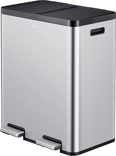 Eko - essential 1 recycler pedaalemmer 30+30 liter - stainless steel plastic - mat rvs - prullenbak