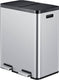 Eko - essential 1 recycler pedaalemmer 30+30 liter - stainless steel plastic - mat rvs - prullenbak