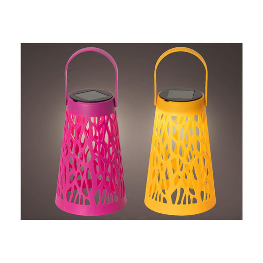 Lumineo solar lantaarn plastic ã˜11,5xh18cm 2 assorti