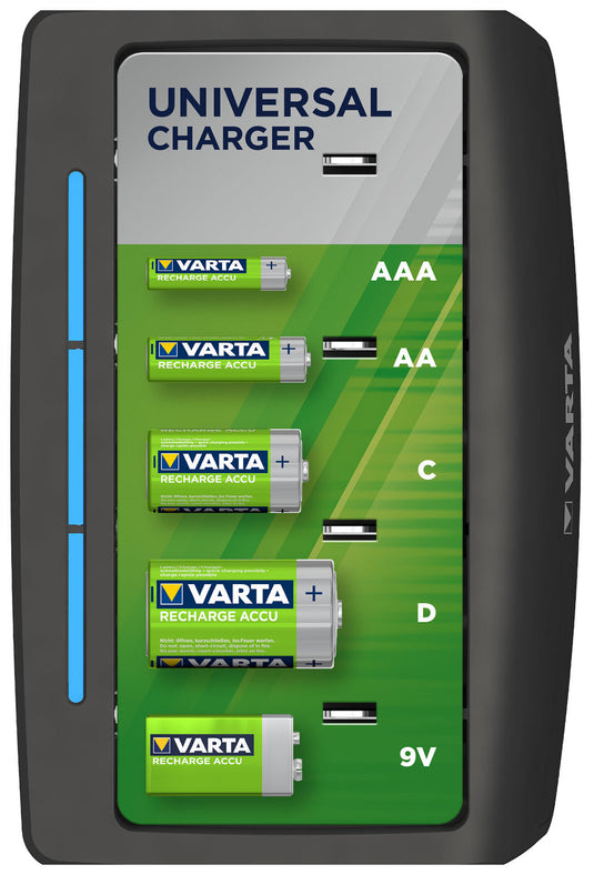 Varta laadapparaat lcd universele lader battery charger aa aaa c universal charger