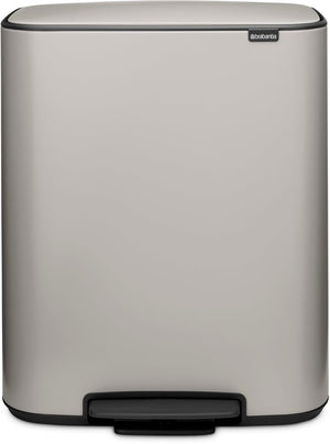 Brabantia bo prullenbak - 60 liter - 1 vak - soft grey