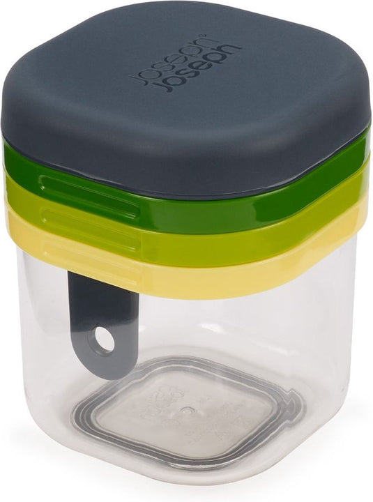 Joseph joseph multi-prep mini mandoline met opvangbak.