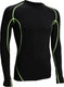 Avento compressieshirt - lange mouw - mannen - zwart geel - maat l