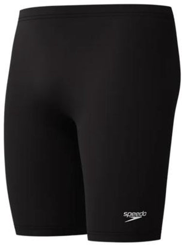 Speedo endurance+ logo jammer heren - strakke zwembroek heren - chloorbestendige zwembroek mannen - kleurvaste sportzwembroek heren - zwart wit - xl