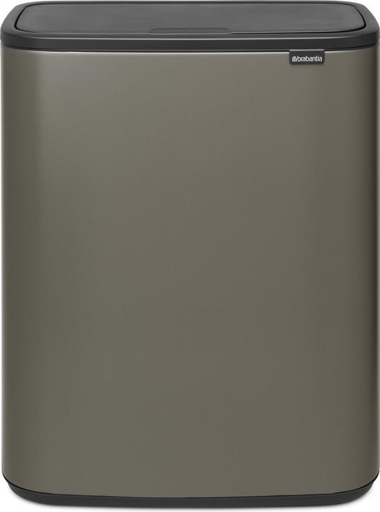 Brabantia bo touch bin prullenbak - 60 liter - 1 vak - platinum