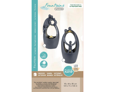 Lumineo fontein polyresin l15-w18-h35cm antraciet