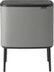 Brabantia bo touch bin prullenbak - 36 liter - 1 vak - mineral concrete grey