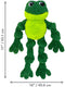 Kong knots frog groene knuffel voor honden 46cm