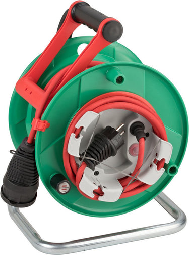 Brennenstuhl garant g bretec ip44 kabelhaspel (buiten kabelhaspel voor de tuin met 23+2m kabel in rood, speciale kunststof, korte termijn buitengebruik, made in germany)