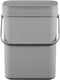Eko - puro ii food waste caddy 7 liter - polypropyleen - grijs - prullenbak