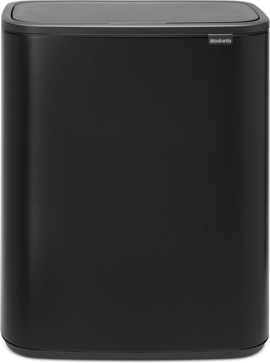 Brabantia bo touch bin prullenbak - 2 x 30 liter - afvalscheiding - matt black