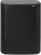 Brabantia bo touch bin prullenbak - 2 x 30 liter - afvalscheiding - matt black