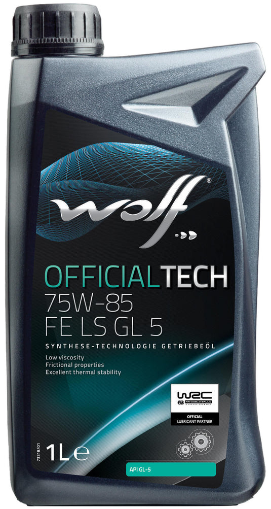 Wolf transmissieolie officialtech fe ls gl 5 gear oil 1 l offt. 75w85 fe ls