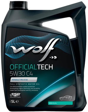 Wolf motorolie officialtech c4 motoroil 5w30 5l officialtech c4