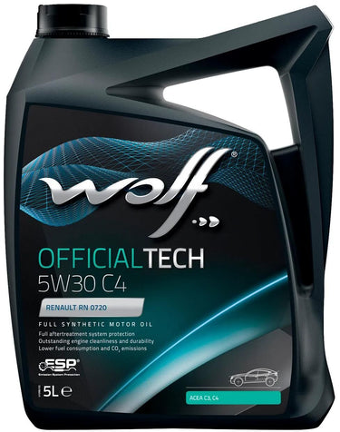 Wolf motorolie officialtech c4 motoroil 5w30 5l officialtech c4
