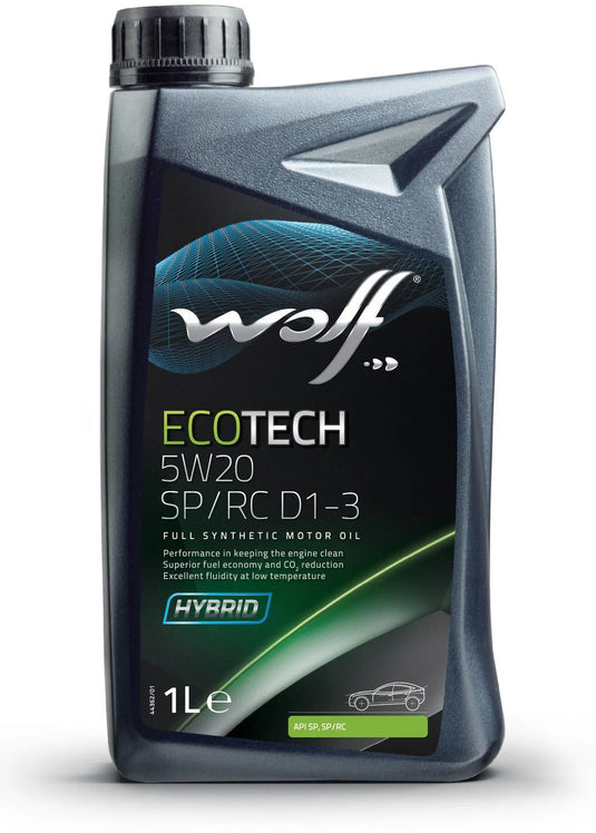 Wolf motoröl ecotech sp rc d1-3 motoroil 5w20 1l ecotech sp rc d1-3