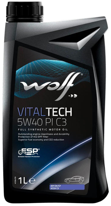 Wolf motorolie vitaltech pi c3 motoroil 5w40 1l vitaltech pi c3