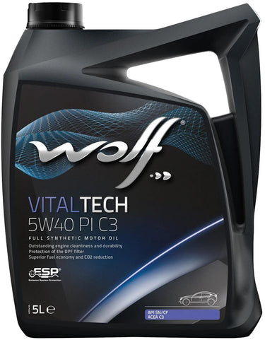 Wolf motorolie vitaltech pi c3 motoroil 5w40 5l vitaltech pi c3