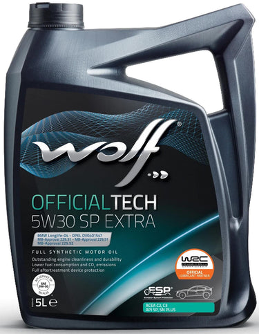 Wolf motorolie officialtech sp-extra motoroil 5w30 5l off.tech sp extra