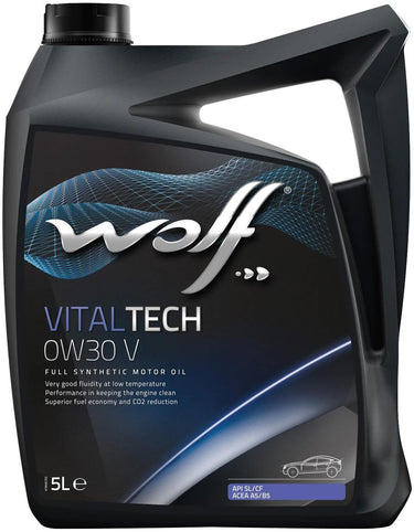 Wolf motorolie vitaltech v motoroil 0w30 5l vitaltech v
