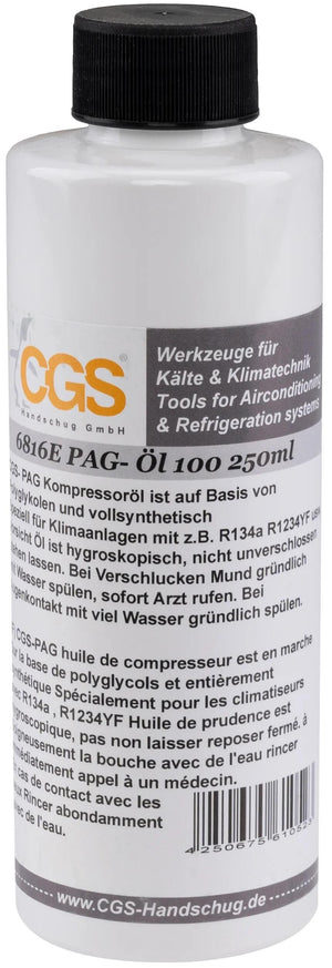 Cgs klimakompressoröl pag öl pag oel 250ml iso100