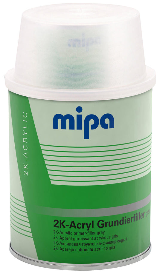 Mipa vulmiddel voor grondverf 2k-acryl 2k acrylic primer filler gray 1 ltr.