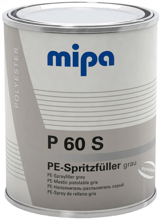 Mipa spuitplamuur p 60 s ds.p60s spray filler 1l m.haerter