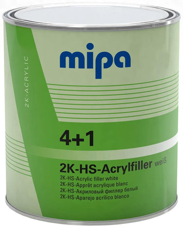 Mipa vulmiddel voor grondverf 4+1 acrylfiller hs 4+1 acrylic filter hs 3l white