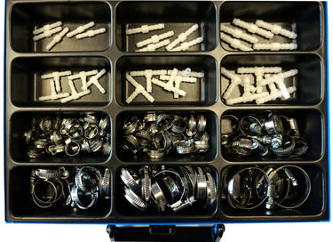 Dresselhaus assortiment slangklemmen sort. clamps+connectors