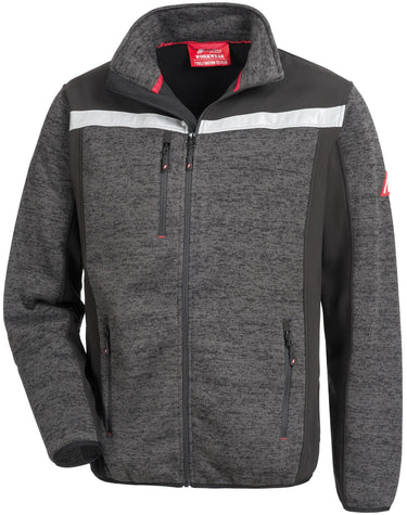 Nitras safety softshell jack motion tex plus 7192 knitted softshell jacket. motion tex plus black
