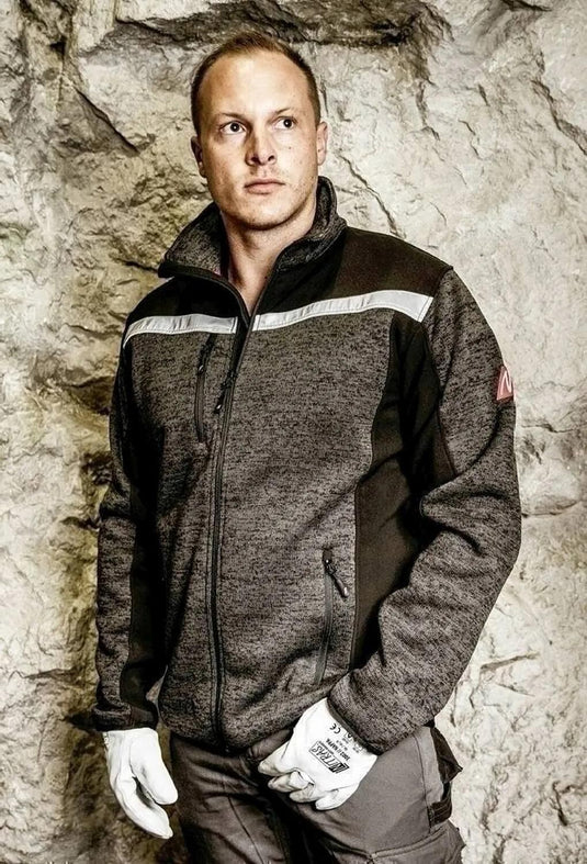 Nitras safety softshelljacke motion tex plus 7192 knitted softshell jacket. motion tex plus black
