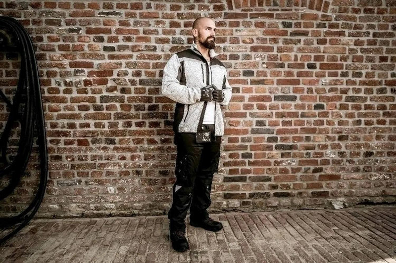 Load image into Gallery viewer, Nitras safety softshelljacke motion tex plus 7192 knitted softshell jacket. motion tex plus gray

