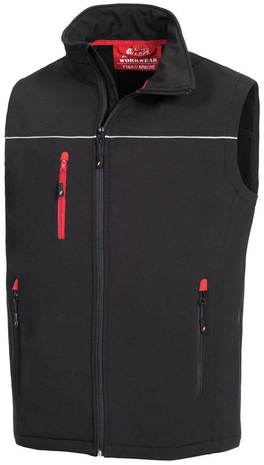 Nitras safety softshell vest motion tex light softshell vest gr. l motion tex light black