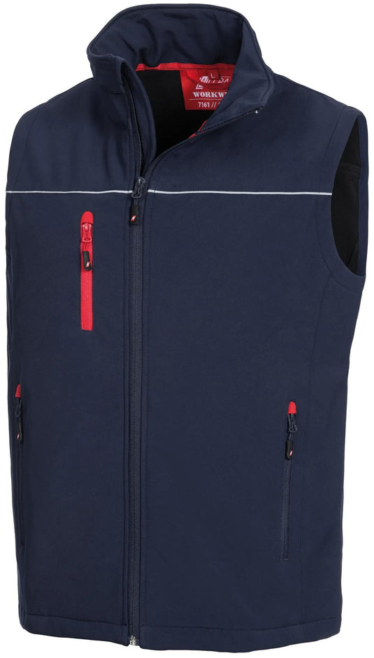 Nitras safety softshellweste motion tex light softshell vest gr. xl motion tex light blue