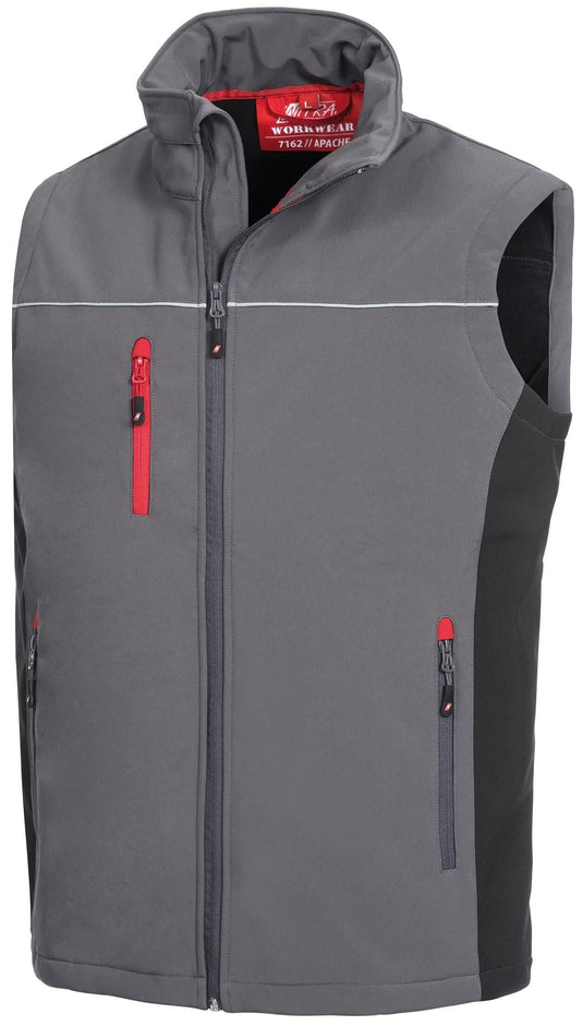 Nitras safety softshellweste motion tex light softshell vest gr. xl motion tex light gray sw