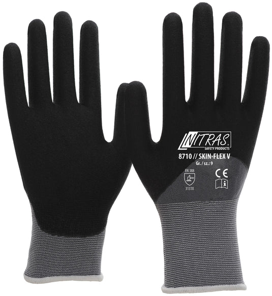 Nitras safety flexibele werkhandschoen skin flex v glove size 8 skin flex v