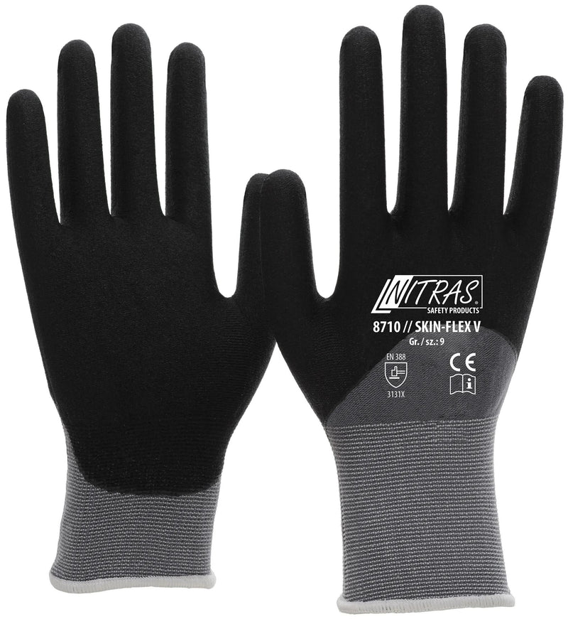 Load image into Gallery viewer, Nitras safety feinstrickhandschuh skin flex v glove size 7 skin flex v
