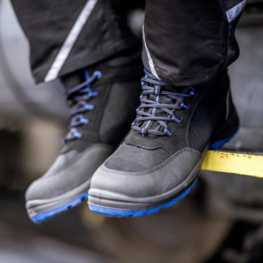 Nitras safety stiefel solid step mid safety boots gr. 45 solid step mid blue