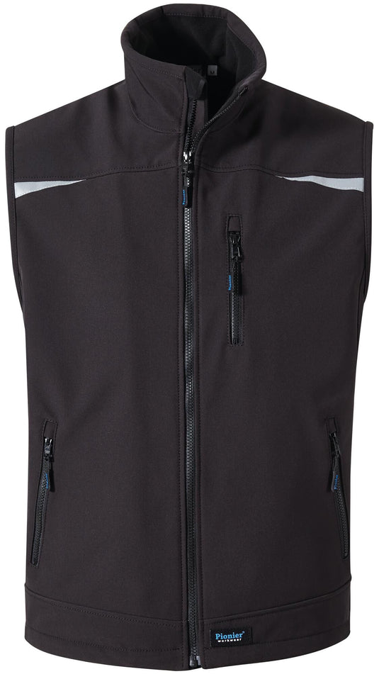Pionier workwear pionier softshell vest uni softshell vest gr. m pioneer black