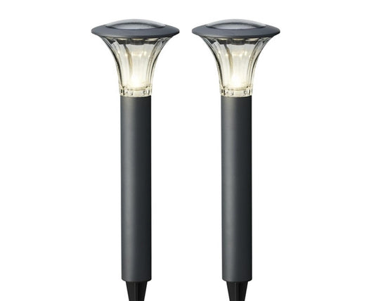 Lumineo led solar tuinsteker set a 2st. 49x17cm warmwit