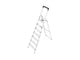 Hailo l40 huishoud trap 7-treeds aluminium (6 treden+bordes)